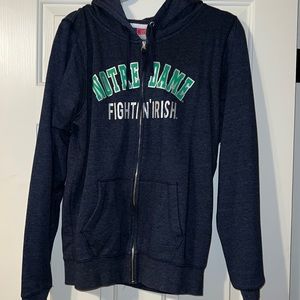 Notes Dame bling zip up sweatshirt